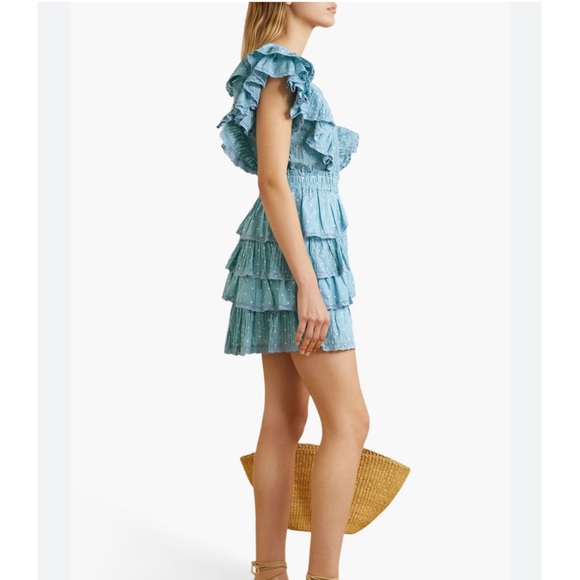LoveShackFancy Corelli Ruffled Mini Dress - Picture 5 of 12